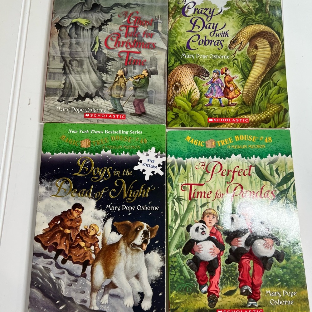 Magic Tree House 4 Book Set by Mary Pope Osborne 44, 45, 46, 48